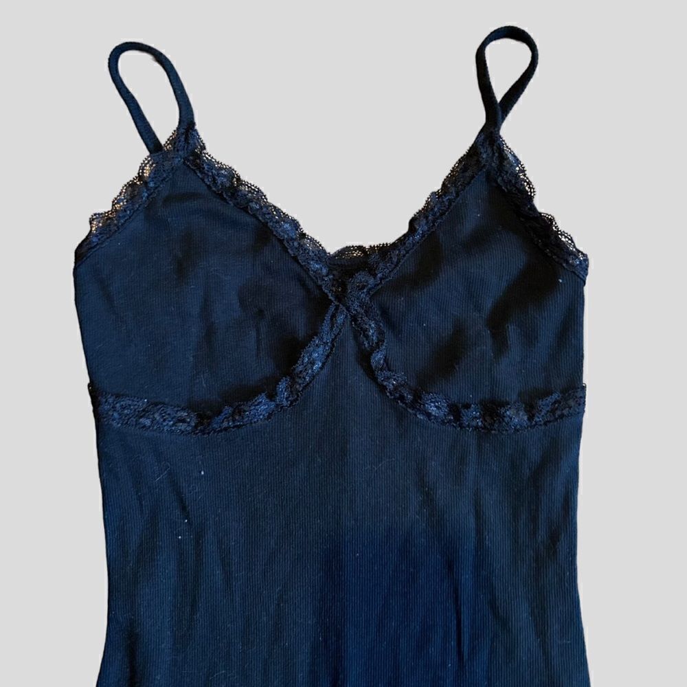 Wild Fable Ribbed Stretchy Black Mini Dress - Picture 3 of 5